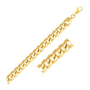7.8mm 14k Yellow Gold Miami Cuban Semi Solid Bracelet-1