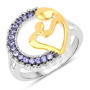 0.28 Carat Genuine Tanzanite .925 Sterling Silver Ring-1