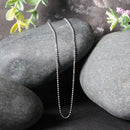 14k White Gold Diamond-Cut Bead Chain 1.2mm-5
