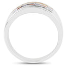 1.69 Carat Genuine Multi Sapphire .925 Sterling Silver Ring-2