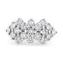 14K White Gold 4.0 Cttw Diamond Multi Row Scatter Band Ring (I-J Color, I1-I2 Clarity) - Size 7-2