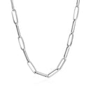 14k White Gold Bold Paperclip Chain (4.2 mm)-2