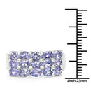 2.55 Carat Genuine Tanzanite .925 Sterling Silver Ring-3