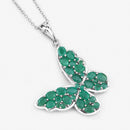 3.13 Carat Genuine Emerald .925 Sterling Silver Pendant-4