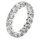 Round Cut Lab Grown Diamond Eternity Ring in 14k White Gold (3 cttw FG/VS2)-4