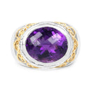 6.92 Carat Genuine Amethyst .925 Sterling Silver Ring-3
