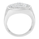 14K White Gold Men's 1 CTTW Diamond Band Ring-3
