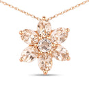 0.99 Carat Genuine Morganite 10K Rose Gold Pendant-1