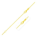 Double Extendable Diamond Cut Cable Chain in 14k Yellow Gold (0.8mm)-3