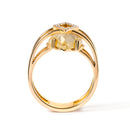14K Yellow Gold 15x15 MM Marquise Cut Yellow Topaz and Diamond Accent Statement Cocktail Ring (G-H Color, SI1-SI2 Clarity)-2