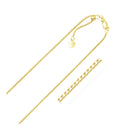 14k Yellow Gold Adjustable Box Chain (1.10 mm)-4