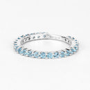 0.94 Carat Genuine Swiss Blue Topaz .925 Sterling Silver Ring-4