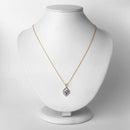 0.96 Carat Genuine Tanzanite and White Topaz .925 Sterling Silver Pendant-2