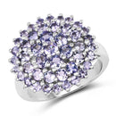 2.52 Carat Genuine Tanzanite .925 Sterling Silver Ring-1
