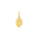 14k Yellow Gold Oval Religious Medal Pendant-2