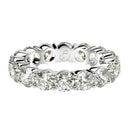Round Cut Lab Grown Diamond Eternity Ring in 14k White Gold (4 cttw FG/VS2)-2