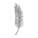 18K White Gold 2 7/8 Cttw Diamond Feather Brooch Pin (G-H Color, VS1-VS2 Clarity)-2