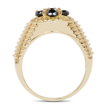0.91 Carat Genuine Black Diamond .925 Sterling Silver Ring - 0