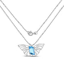 10.62 Carat Genuine Swiss Blue Topaz .925 Sterling Silver Pendant-2