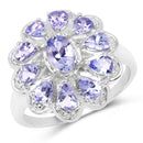 1.84 Carat Genuine Tanzanite .925 Sterling Silver Ring-1