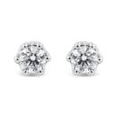14K White Gold 1/2 Cttw Round Diamond Crown Stud Earring (I-J Color, I1-I2 Clarity)-5