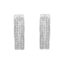 10K White Gold Diamond Hoop Earring (1/2 cttw, I-J Color, I2-I3 Clarity)-3