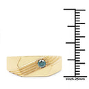0.12 Carat Genuine Blue Diamond .925 Sterling Silver Ring-3