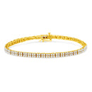 14K Yellow Gold Plated .925 Sterling Silver 3.0 Cttw Diamond Link Bracelet (K-L Color, I2-I3 Clarity) - 7.25"-2