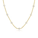 14k Yellow Gold CZ By the Yard Long Links-5