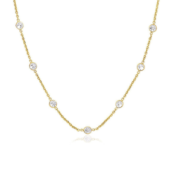 14k Yellow Gold CZ By the Yard Long Links