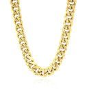 10.5mm 14k Yellow Gold Semi Solid Miami Cuban Chain-2