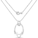 0.14 Carat Genuine White Diamond .925 Sterling Silver Pendant-2