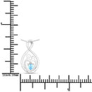 0.13 Carat Genuine Swiss Blue Topaz .925 Sterling Silver Pendant-3