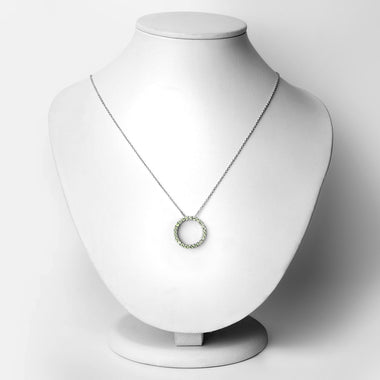 0.84 Carat Genuine Peridot .925 Sterling Silver Pendant - 0