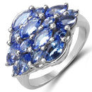 2.48 Carat Genuine Tanzanite .925 Sterling Silver Ring-1