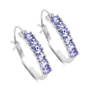 2.04 Carat Genuine Tanzanite .925 Sterling Silver Earrings-1