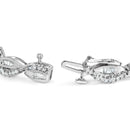 14K White Gold 2.00 Cttw Diamond Swirl and Pear Shape Link Bracelet (I-J Color, I2-I3 Clarity) - 7"-2