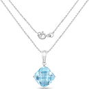 11.10 Carat Genuine Blue Topaz .925 Sterling Silver Pendant-2