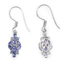 2.04 Carat Genuine Tanzanite .925 Sterling Silver Earrings-3
