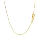 14k Yellow Gold Diamond Cut Cable Link Chain 0.8mm-3