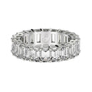 Emerald Cut Lab Grown Diamond Eternity Ring in 14k White Gold (3 cttw FG/VS2)-2