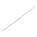 .925 Sterling Silver Prong Set Diamond Accent Curved Spiral Link Bracelet (I-J Color, I3 Clarity) - 7.25"-4