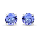 0.94 Carat Genuine Tanzanite .925 Sterling Silver Earrings-1