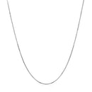 Double Extendable Box Chain in 14k White Gold (0.6mm)-2