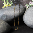 Bar Links Pendant Chain in 14k Two Tone Gold (1.4mm)-4