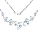 7.36 Carat Genuine Blue Topaz .925 Sterling Silver Necklace-2