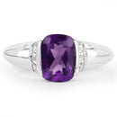 0.96 Carat Genuine Tanzanite and White Topaz .925 Sterling Silver Ring-3
