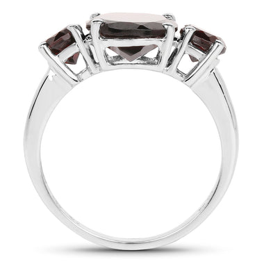5.01 Carat Genuine Garnet .925 Sterling Silver Ring - 0