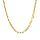 2.7mm 14k Yellow Gold Lite Diamond Cut Round Franco Chain-3