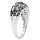 0.36 Carat Genuine Blue Diamond .925 Sterling Silver Ring-2